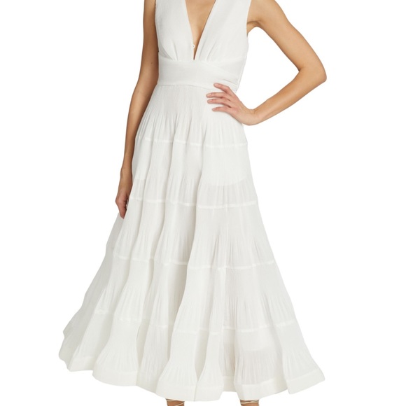 Zimmermann Dresses & Skirts - Zimmerman Postcard Tiered Pleated Midi-Dress